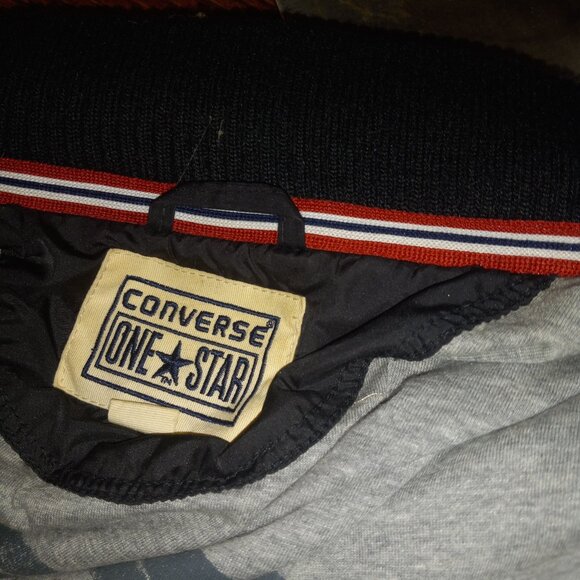 Converse One Star Mens Small Jacket Quilted Black - Picture 9 of 10